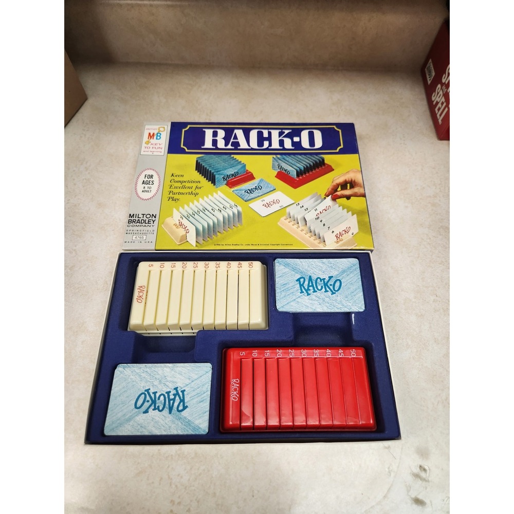 Vintage 1966 Rack-O Card Game Milton Bradley 4765 Retro Family Board Game USA